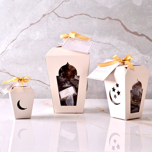 1 lb Lantern dates package (70% dark chocolate covered dates stuffed with Almond&Hazelnut