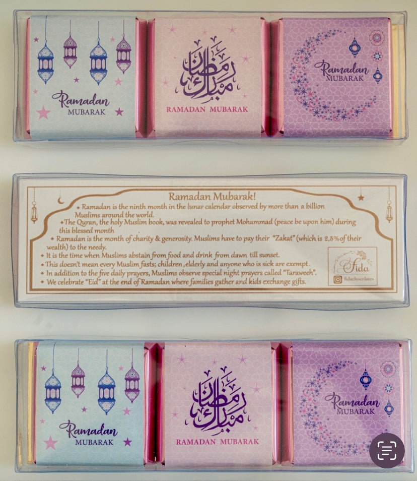 3 pc. Ramadan Chocolate clear box- Bestseller